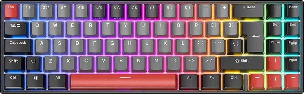Royal Kludge RK61 klaviatūra | 60%, Hot-swap, Brown Switches, US, juoda