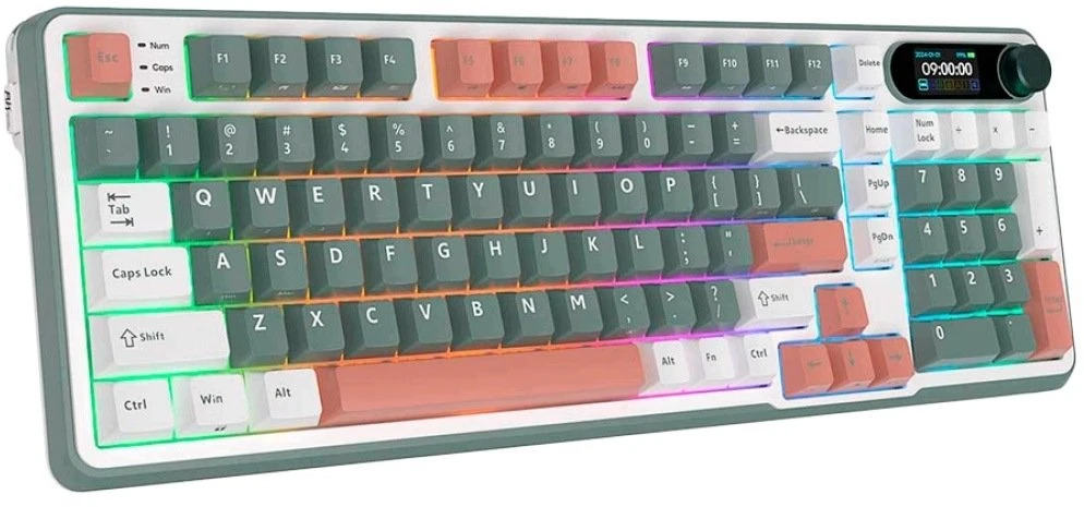Klaviatūra Royal Kludge RK-S98 Camping Žalias rusvai gelsvas switch (RK-S98-CAMPGRN-BEGSW-US)