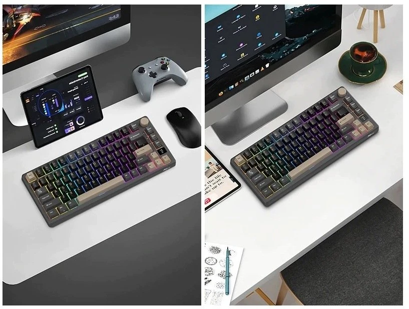 Klaviatūra Royal Kludge RK M75 (Phantom) - RK rusvai gelsvas Switches