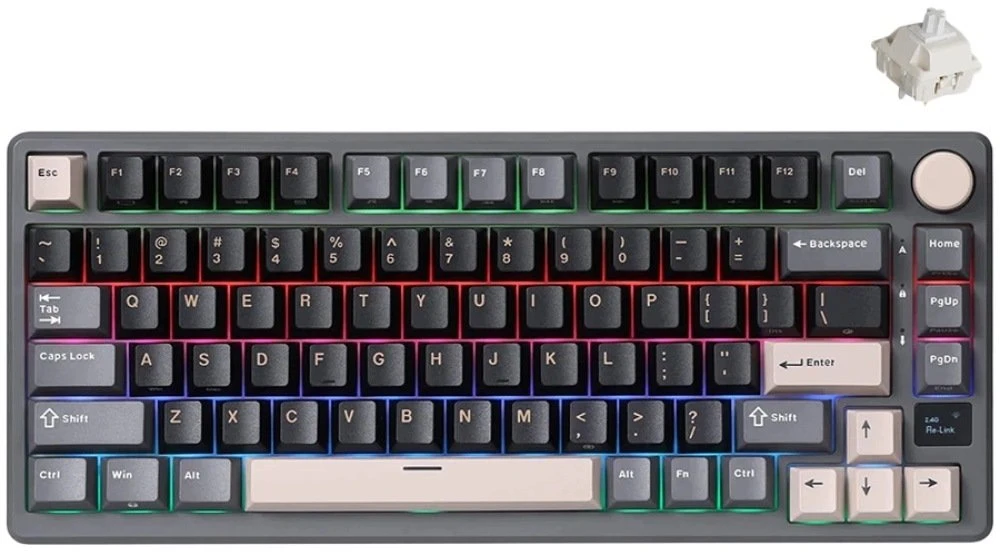 Klaviatūra Royal Kludge RK M75 (Phantom) - RK rusvai gelsvas Switches