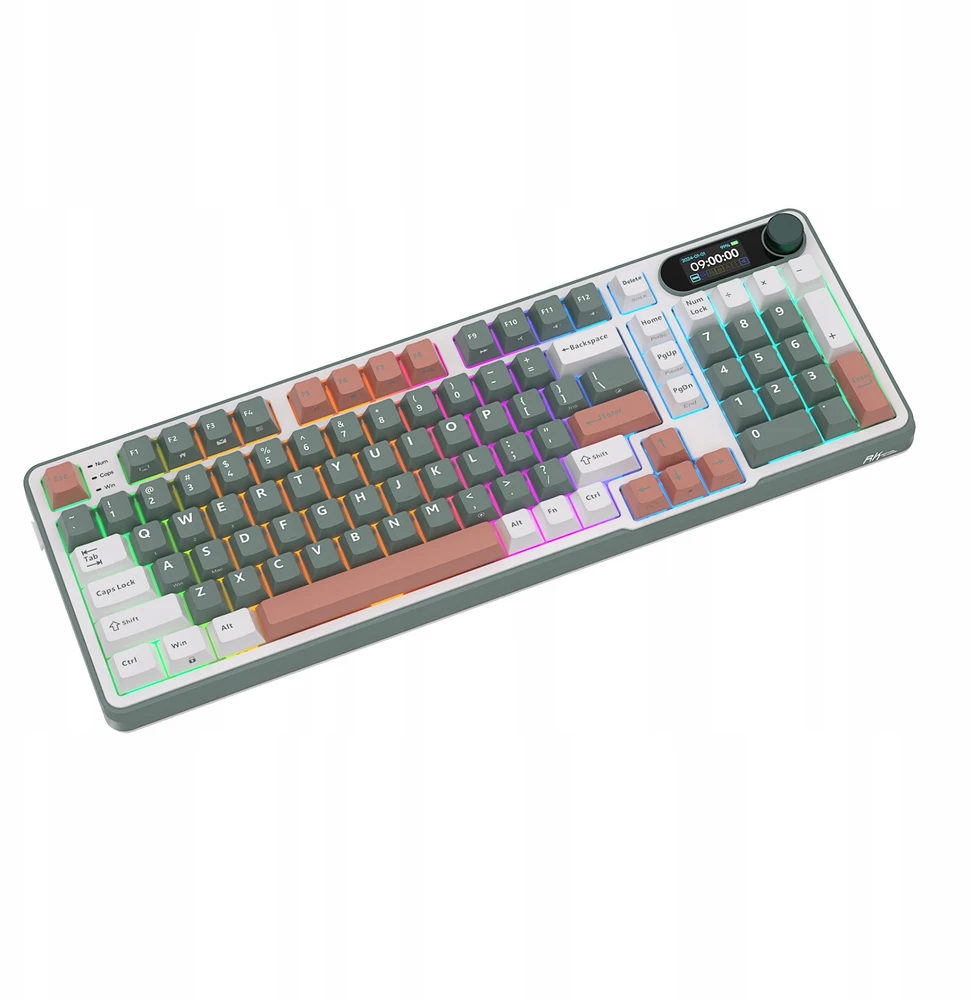 Royal Kludge RK-S98 Camping belaidė klaviatūra | 96%, Hot-swap, Chartreuse switches, US