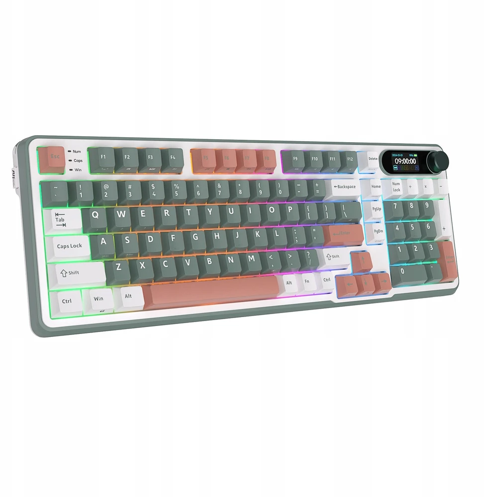 Royal Kludge RK-S98 Camping belaidė klaviatūra | 96%, Hot-swap, Chartreuse switches, US