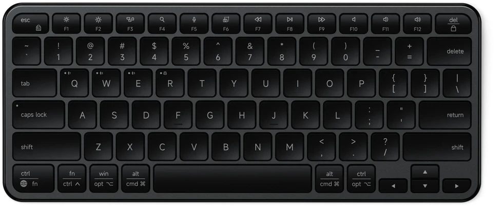 Belaidė klaviatūra QWERTY Satechi Slim EX1 Mac / PC ST-KEX1C-EN juodas