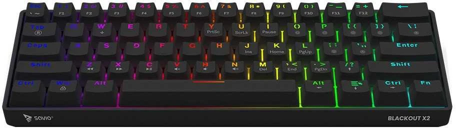 SAVIO BLACKOUT X2 mechaninė klaviatūra OUTEMU ruda, su karšto keitimo funkcija