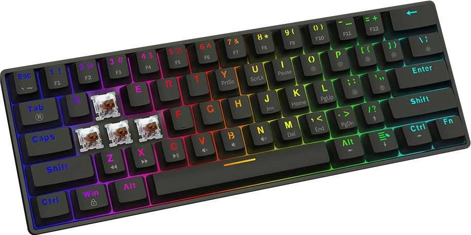SAVIO BLACKOUT X2 mechaninė klaviatūra OUTEMU ruda, su karšto keitimo funkcija