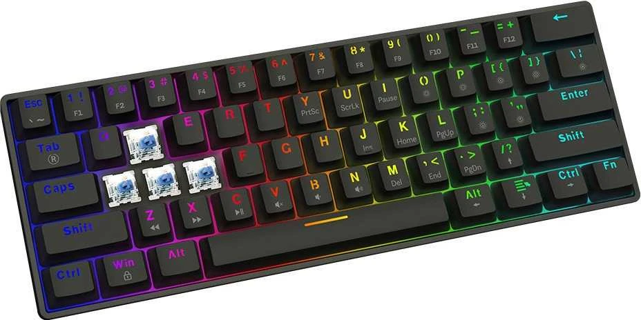 SAVIO BLACKOUT X2 Mechaninė klaviatūra OUTEMU Mėlyna, Hot Swap