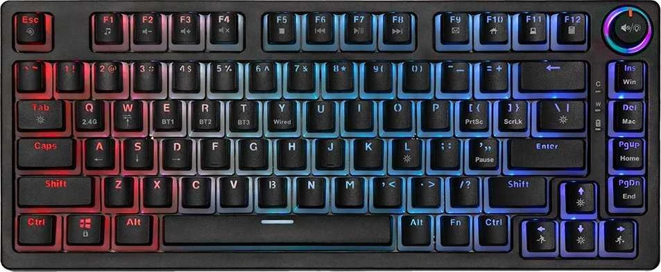 Belaidė mechaninė klaviatūra - SAVIO PHENIX Gateron Geltona Pro Pudding