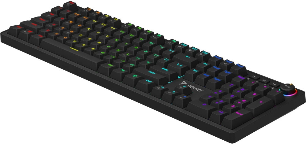 Klaviatūra SAVIO STYX Mekanisk tastatur Outemu Peach Silent, Hot Swap, RGB