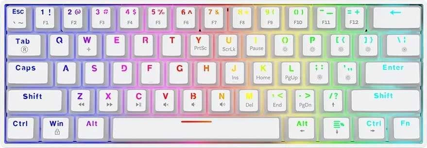 Savio Klaviatūra mechaninė WHITEOUT X2 OUTEMU Peach Silent, Hot Swap