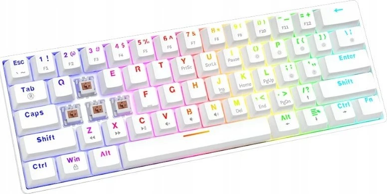 Klaviatūra žaidimams Savio Whiteout X2 Outemu Raudona su laidu mechaninė su pašvietimu balta