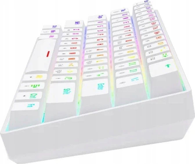 Klaviatūra žaidimams Savio Whiteout X2 Outemu Raudona su laidu mechaninė su pašvietimu balta