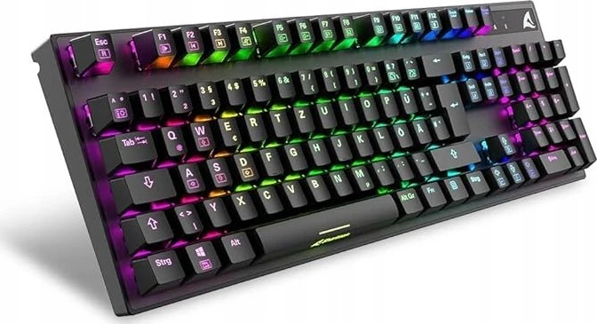Sharkoon Klaviatūra žaidimams Skiller SGK20 juodas-raudona DE