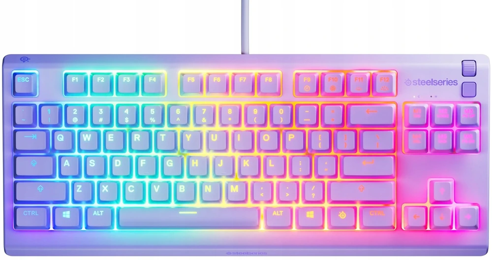 Steelseries Apex 3 TKL membraninė RGB klaviatūra (US) | Levandų