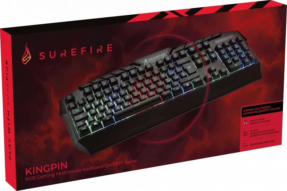Klaviatūra Surefire KingPin RGB (48832)