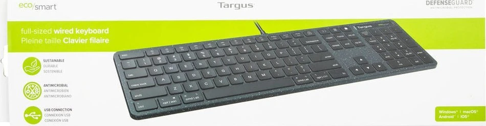 TARGUS ECOSMART FULL SIZE Klaviatūra su laidu (NO)