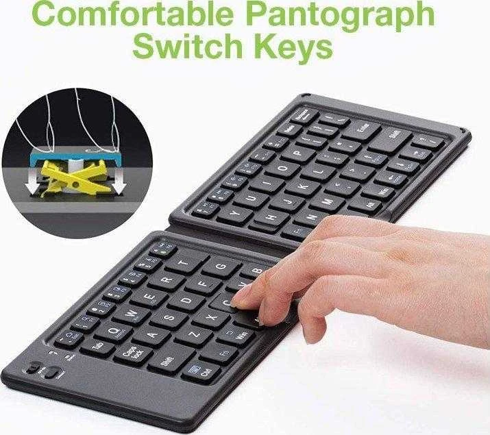 TECHLY USB Bluetooth Foldable Klaviatūra for Planšetė and Išmanusis telefonas