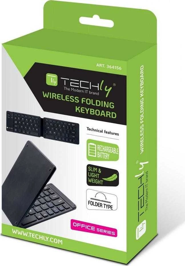 TECHLY USB Bluetooth Foldable Klaviatūra for Planšetė and Išmanusis telefonas