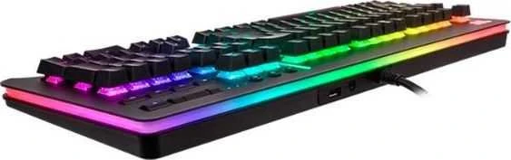 Klaviatūra Thermaltake Level 20 RGB KB-LVT-SSSRUS-01 (mechaninė, Audio, USB 2.0, (DE)key.lay., titano spalva