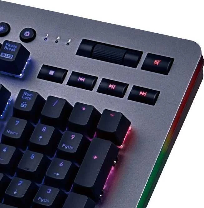 Klaviatūra Thermaltake Level 20 RGB Titanium Cherry MX Mėlyna