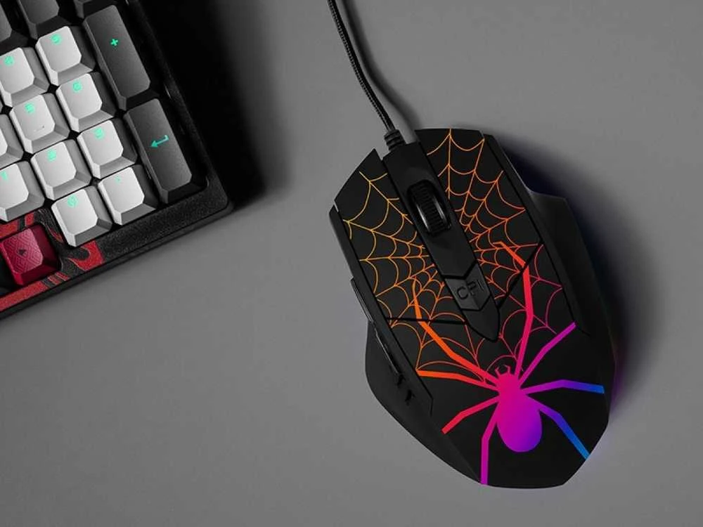 Pelė Myszka žaidimams Tracer GameZone Juodas Widow su laidu 1600 dpi optinė juoda