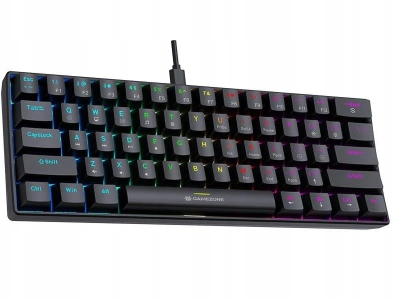 Klaviatūra žaidimams Tracer GameZone Claws 61 su laidu mechaninė su pašvietimu juoda