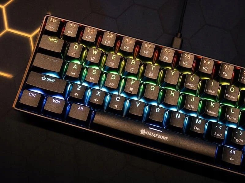 Klaviatūra žaidimams Tracer GameZone Claws 61 su laidu mechaninė su pašvietimu juoda