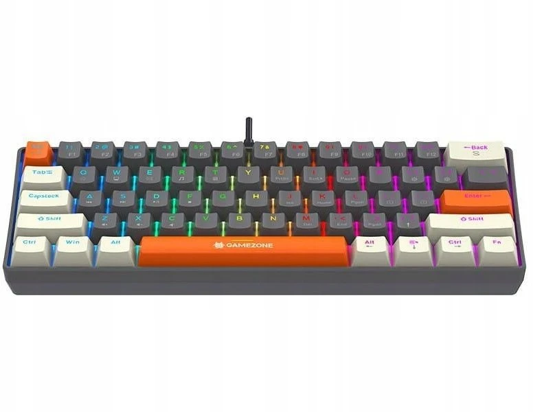 Klaviatūra žaidimams Tracer GameZone Claws 61 su laidu mechaninė su pašvietimu pilka