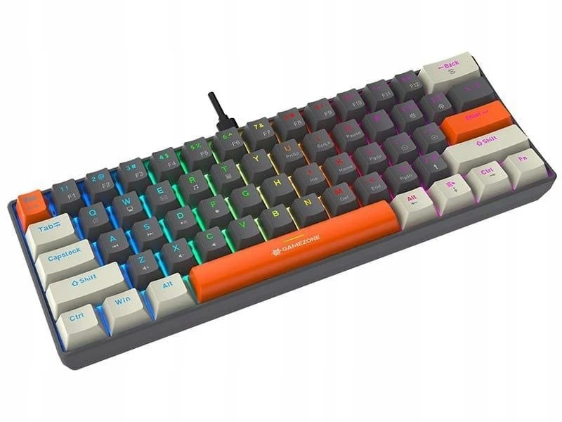 Klaviatūra žaidimams Tracer GameZone Claws 61 su laidu mechaninė su pašvietimu pilka