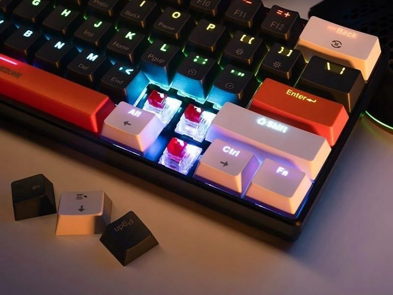 Klaviatūra žaidimams Tracer GameZone Claws 61 su laidu mechaninė su pašvietimu pilka