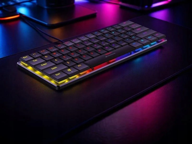 Klaviatūra žaidimams Tracer GameZone Keylo 61 su laidu mechaninė su pašvietimu grafito