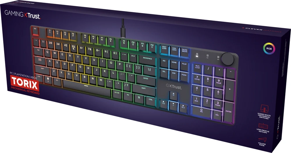 TRUST GXT 866 TORIX RGB mechaninė klaviatūra