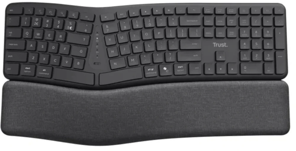 Trust Keyra Ergonomic multidevice Belaidė klaviatūra