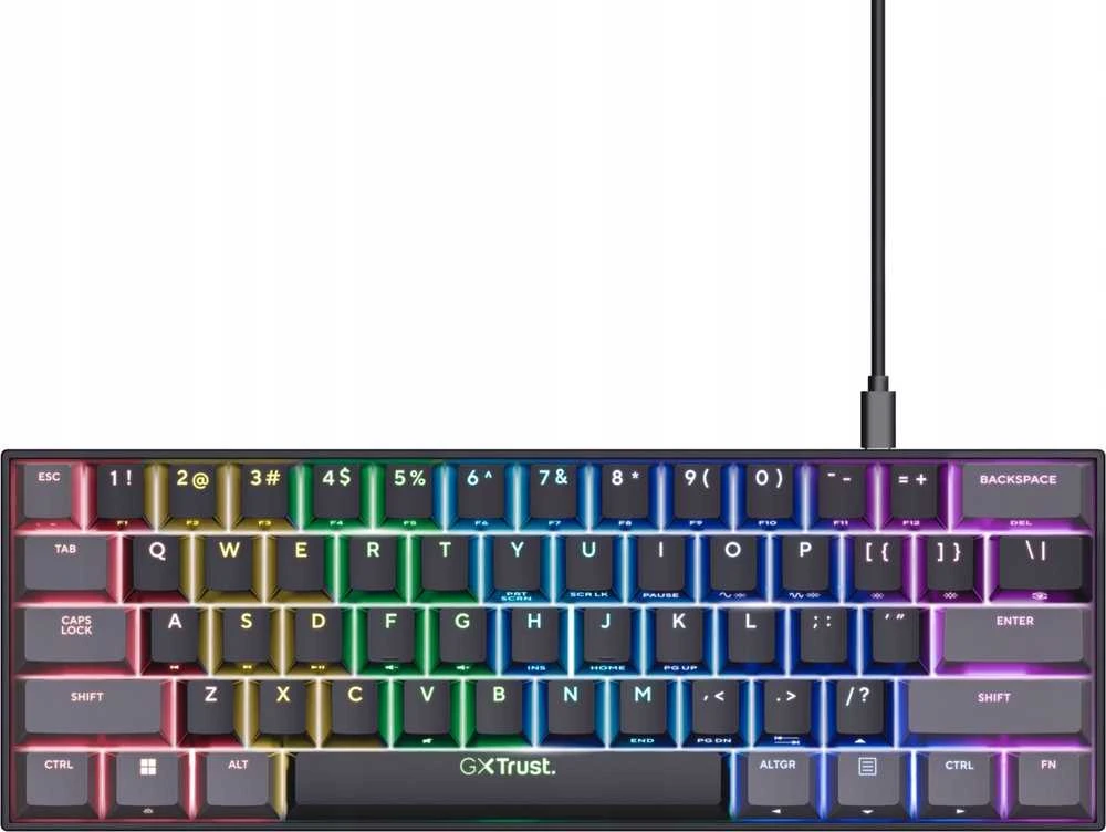 TRUST GXT 867 ACIRA 60% MINI RGB mechaninė klaviatūra