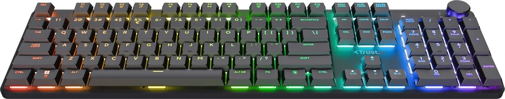 TRUST GXT 868 Torix Premium belaidė mechaninė žaidimų klaviatūra juoda