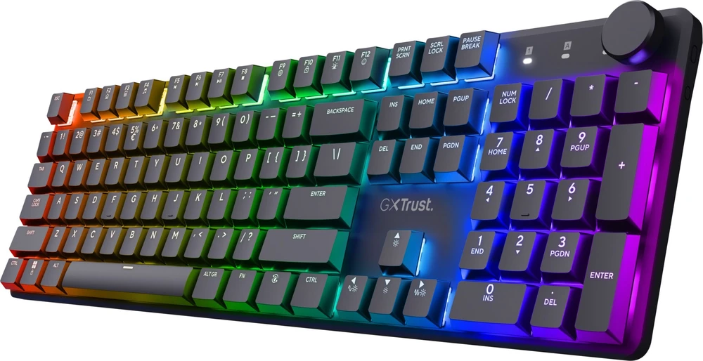 TRUST GXT 868 Torix Premium belaidė mechaninė žaidimų klaviatūra juoda