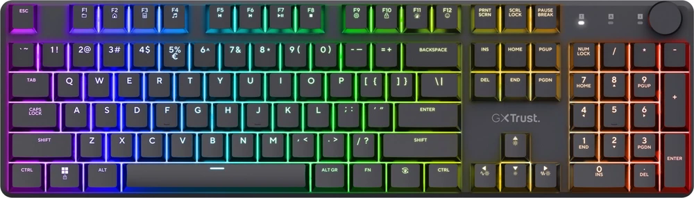 TRUST GXT 868 Torix Premium belaidė mechaninė žaidimų klaviatūra juoda