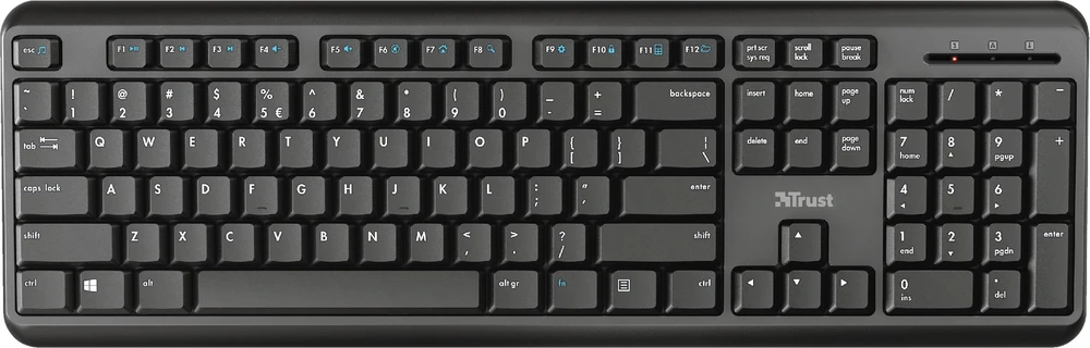 Klaviatūra Trust TK-350 - DE juodas