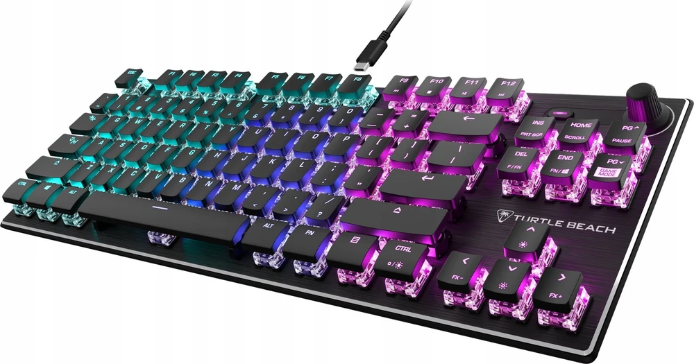 Turtle Beach Vulcan TKL RGB 75% juoda laidinė mechaninė klaviatūra (Titan II Raudona switch, US)