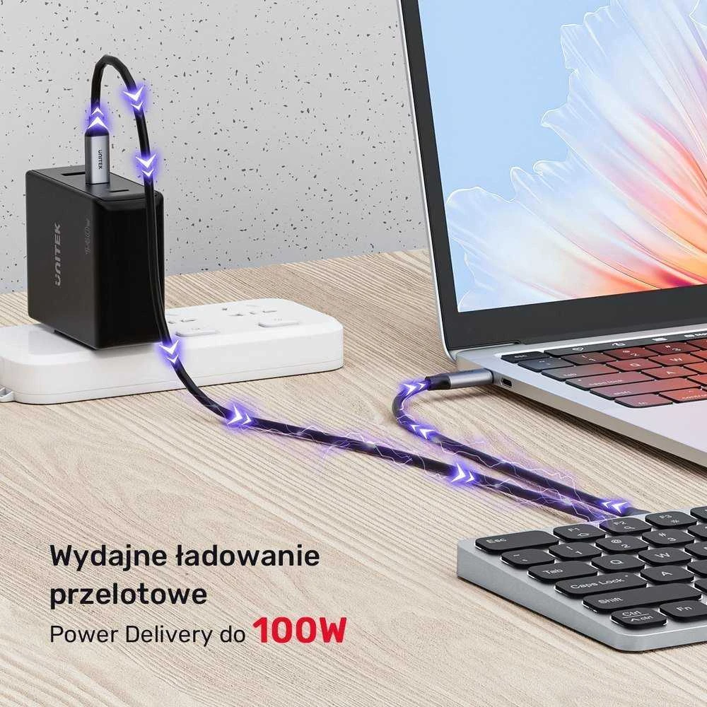 UNITEK D1092A HUB su klaviatūra 9in1 USB-C HDMI 4K PD 100W