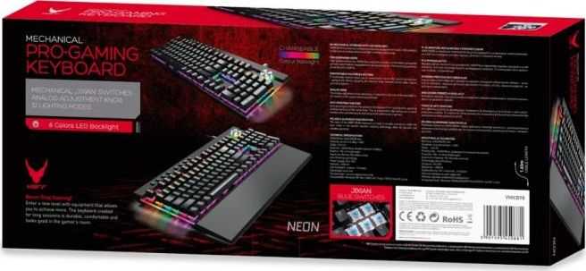 Klaviatūra Varr Mėlynasis neonas (VMKB98)