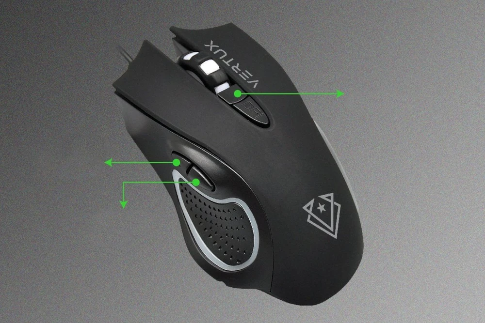 Klaviatūra Vertux Vertux 26 anti-ghosting Rinkinys Gamingowy Pelė Klaviatūra VENDETTA 3200 DPI RGB LED
