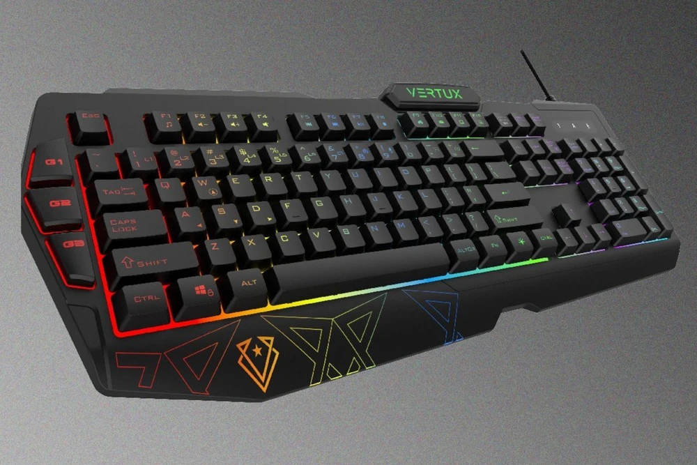 Klaviatūra Vertux Vertux 26 anti-ghosting Rinkinys Gamingowy Pelė Klaviatūra VENDETTA 3200 DPI RGB LED