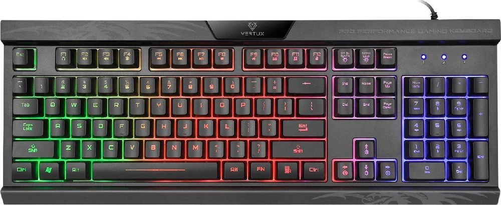 Promate Klaviatūra Vertux Vertux mechaninė klaviatūra Tactile anti-ghosting mechaninė Amber QWERTY RGB