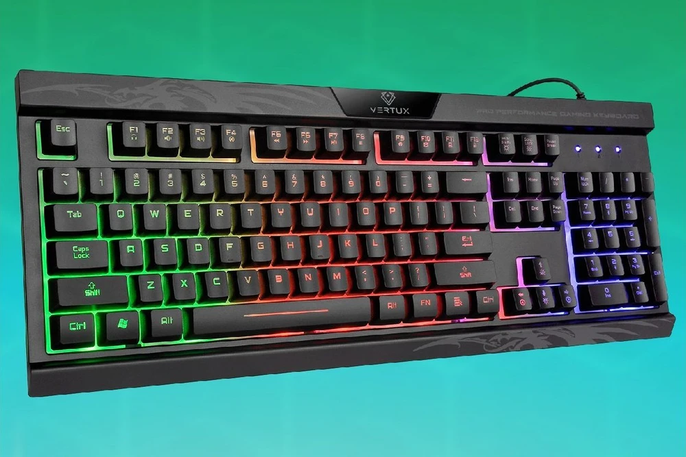 Promate Klaviatūra Vertux Vertux mechaninė klaviatūra Tactile anti-ghosting mechaninė Amber QWERTY RGB