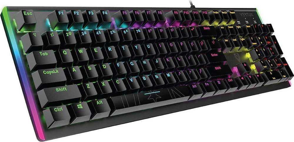 Klaviatūra Vertux Vertux Mechaninė klaviatūra anti-ghosting Mechaninė COMANDO QWERTY RGB