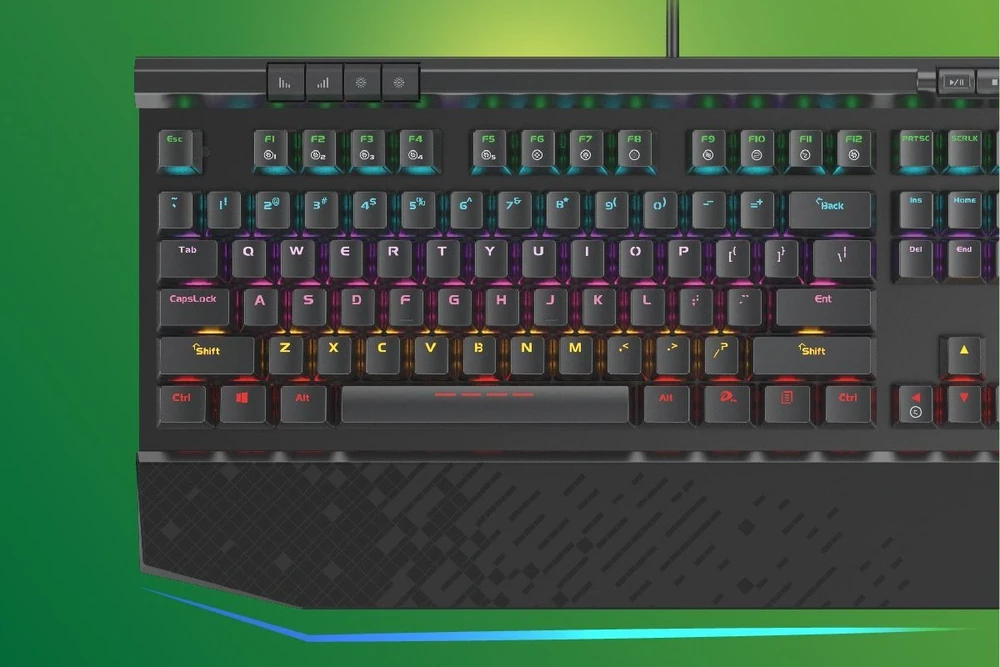 Klaviatūra Vertux Tungsten Juodas RGB