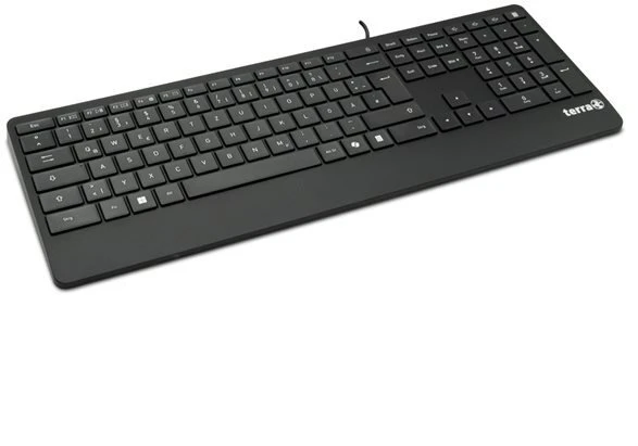 Wortmann Usorteret TERRA klaviatūra 4000, laidinė, [DE], USB, juoda, CopilotQWERTZ, 105 klavišai, laidinė, 1,80 m