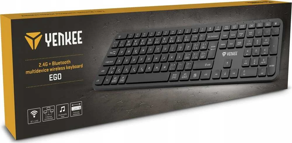 Klaviatūra Yenkee Ego US/CS 2.4 Ghz / BT 3.0 / BT 5.0