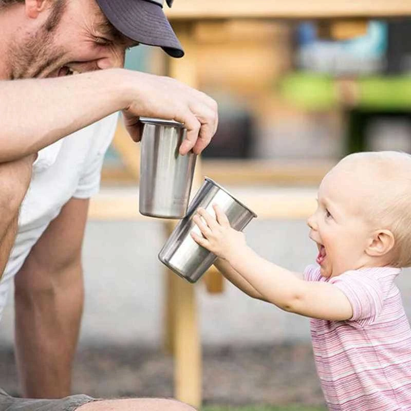 JAV Puodelių komplektas Klean Kanteen Steel Pint 473ml 4 vnt