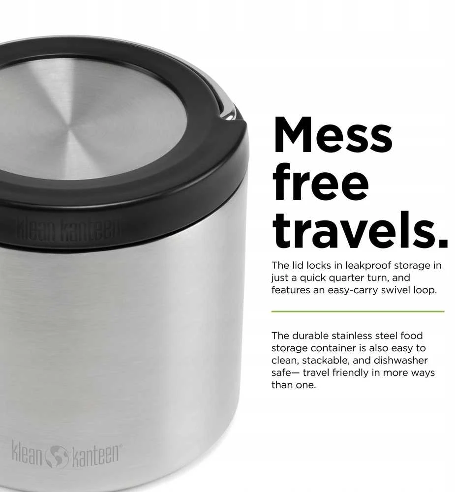 Klean Kanteen TKCanister, 473 ml/16 oz, šlifuotas nerūdijantis plienas